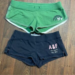 Vintage Y2K Low Rise Abercrombie & Fitch Sweat Shorts Booty Shorts Micro Mini XS